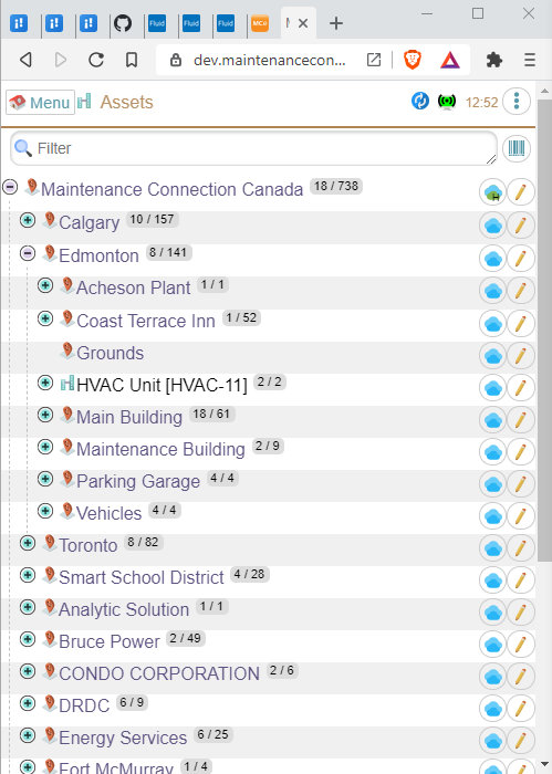 Asset List Running Directly in Browser